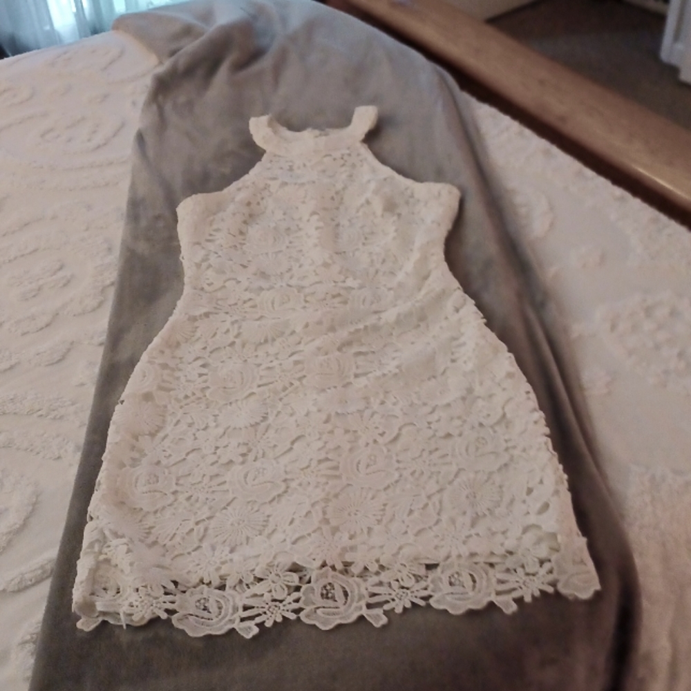 Lulus love poem white lace dress